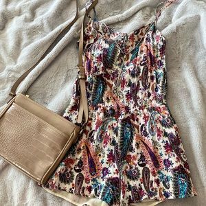 AMERICAN EAGLE Paisley Shorts Romper